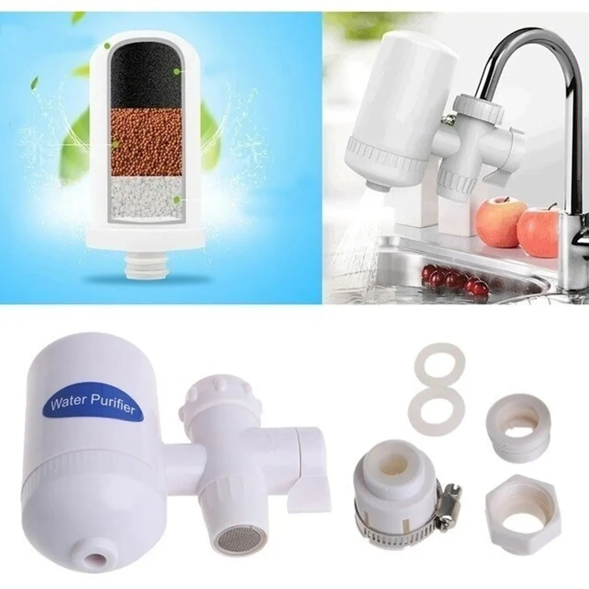 GENERICO - FILTRO PURIFICADOR DE AGUA PARA CAÑO CARTUCHO CERÁMICA