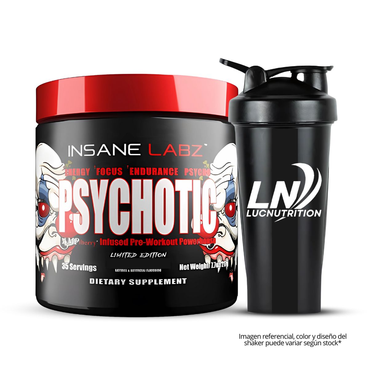 INSANE LABZ - Psychotic Rojo 35 servicios - Watermelon + shaker