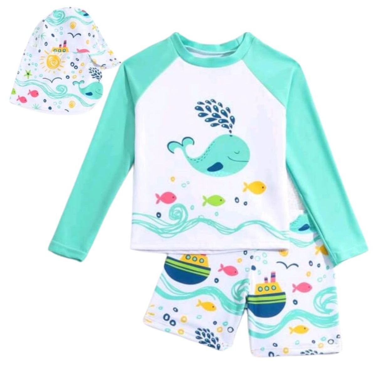 GENERICO - Traje de Baño Niño Natacion UPF 50 Proteccion UV - Ropa de Baño Niños