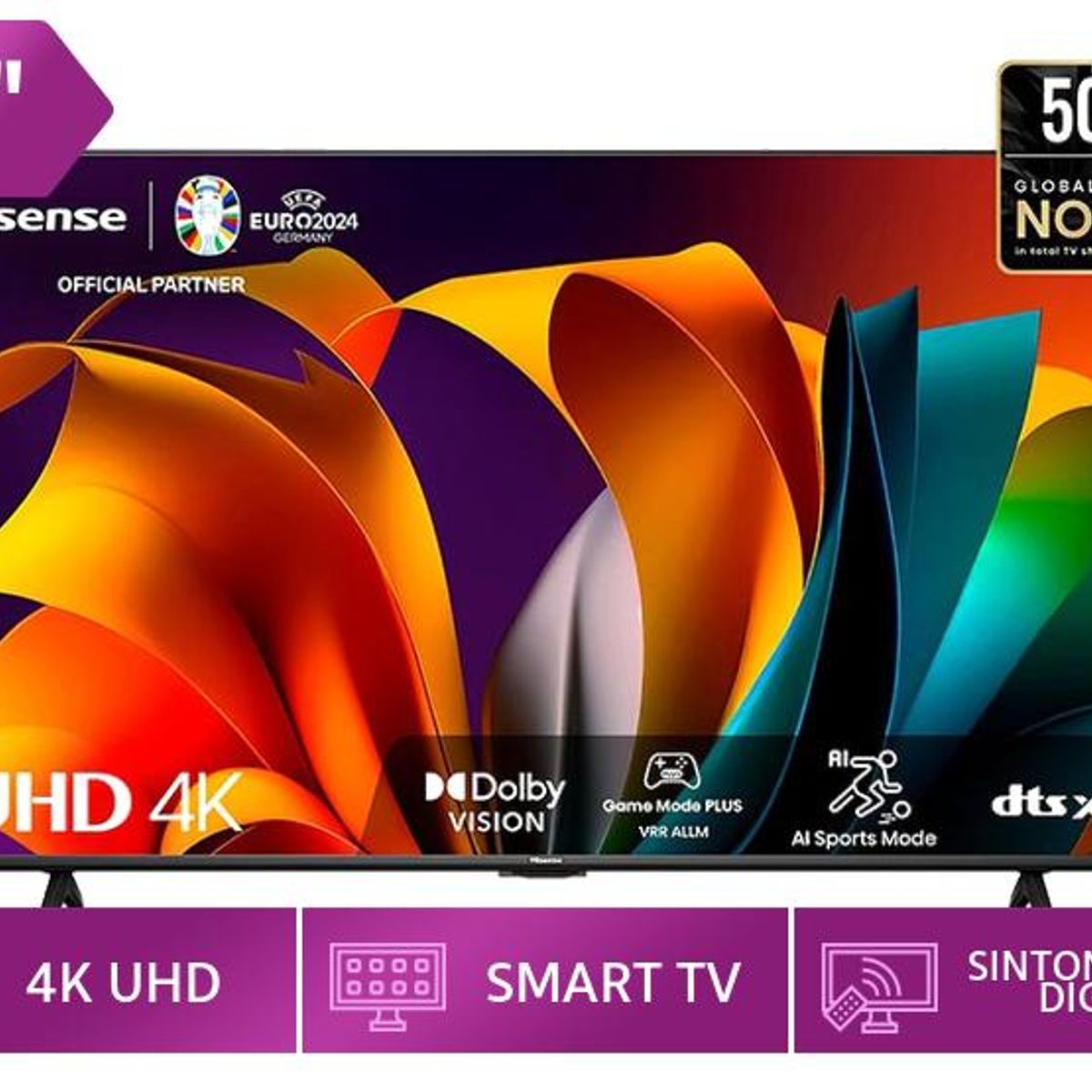 HISENSE - Televisor 50” Hisense UHD 4K A6N