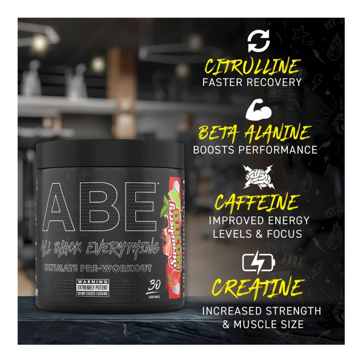 APPLIED NUTRITION - Pre-entreno ABE Ultimate 30 servicios - Strawberry Mojito