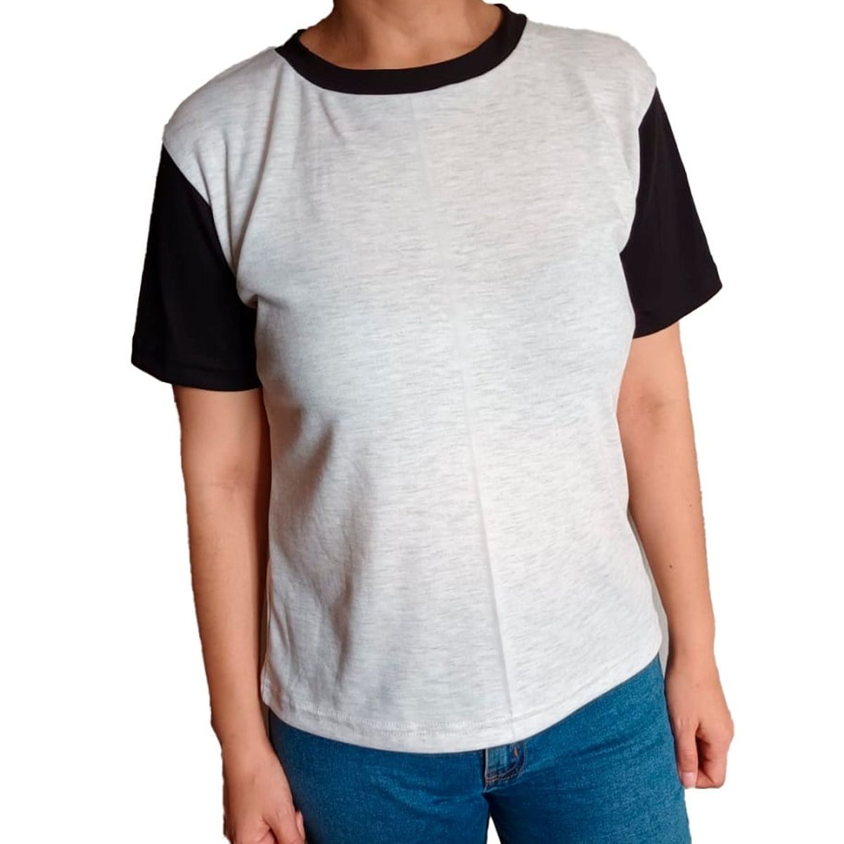 GENERICO - Polo Mujer Manga Corta básico - Nathalie Love It - Gris