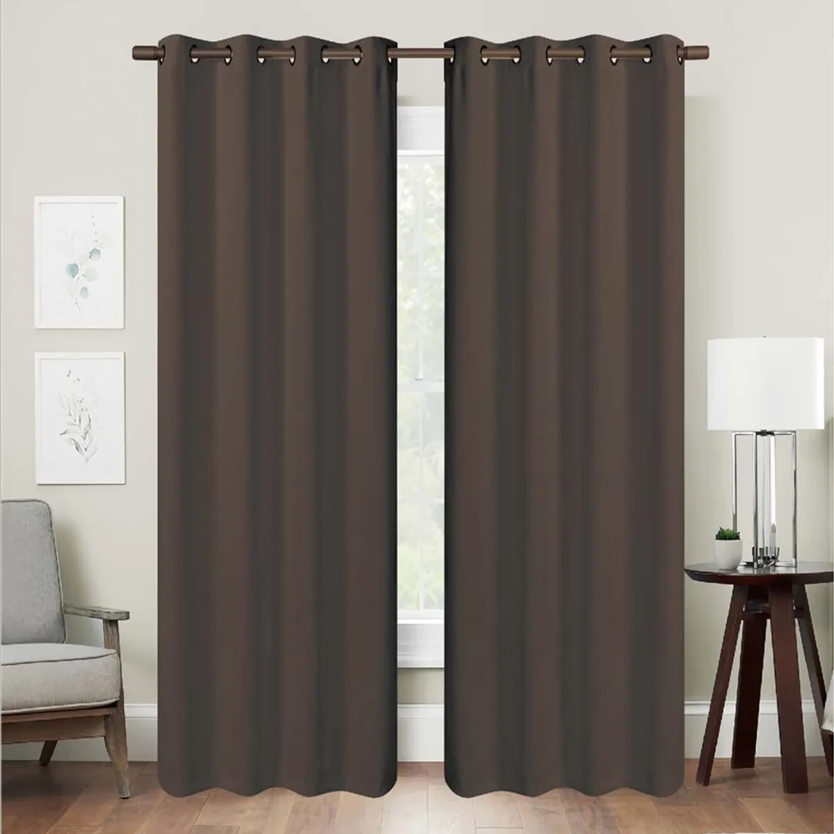 CASATEX - Set de Cortinas JACQUARD Blackout Alto Relieve Brillo 140x220cm x 2