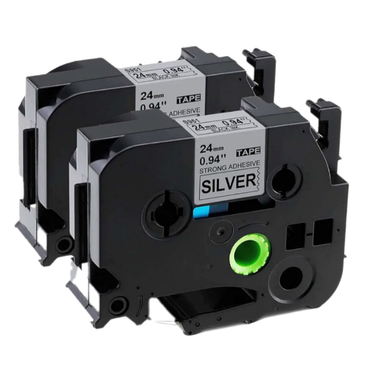 BROTHER - CINTA BROTHER COMPATIBLE TZ2-S951 LETRA NEGRO SOBRE PLATEADO