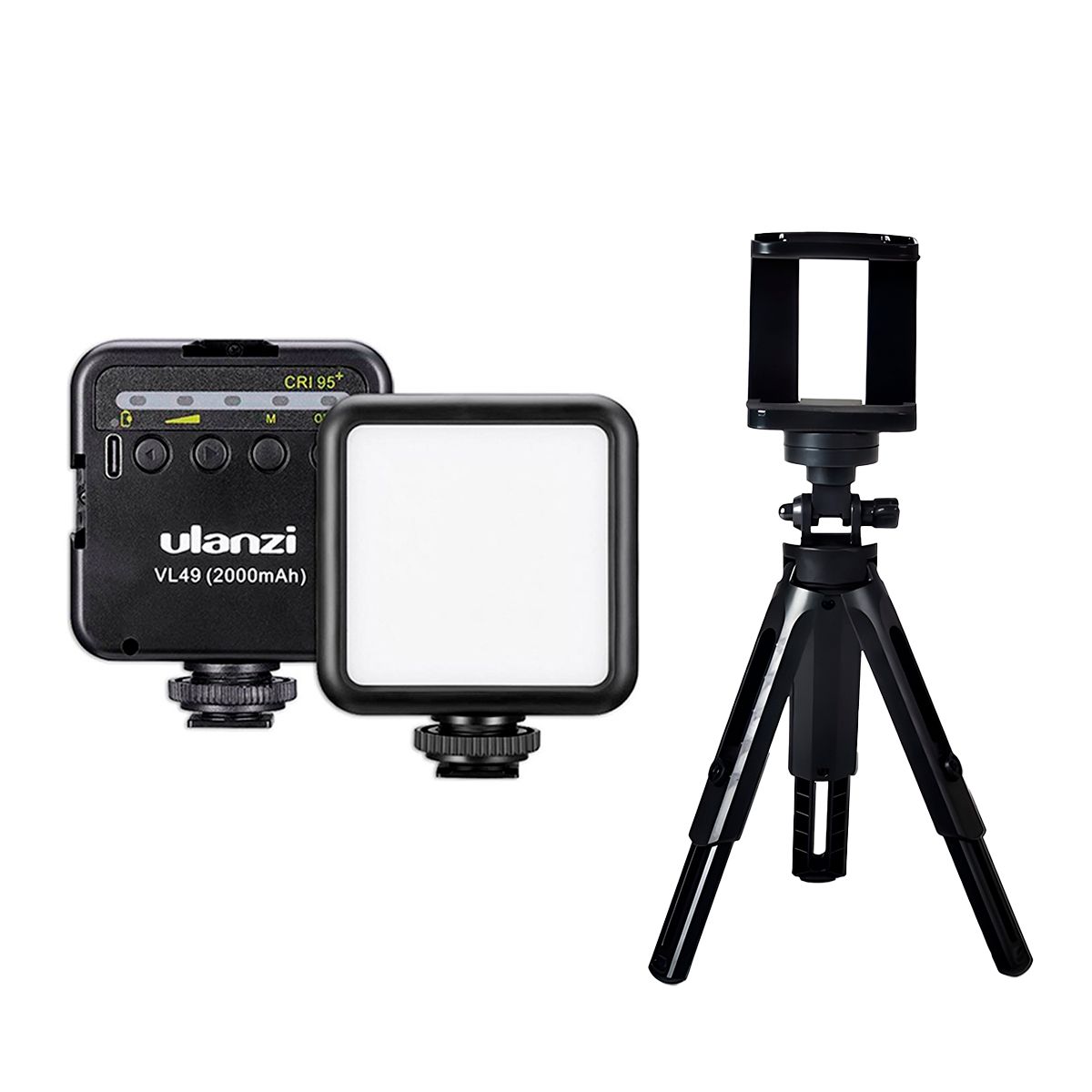 ULANZI - Mini Luz Led Video Recargable Ulanzi VL49 más Trípode Multifuncional