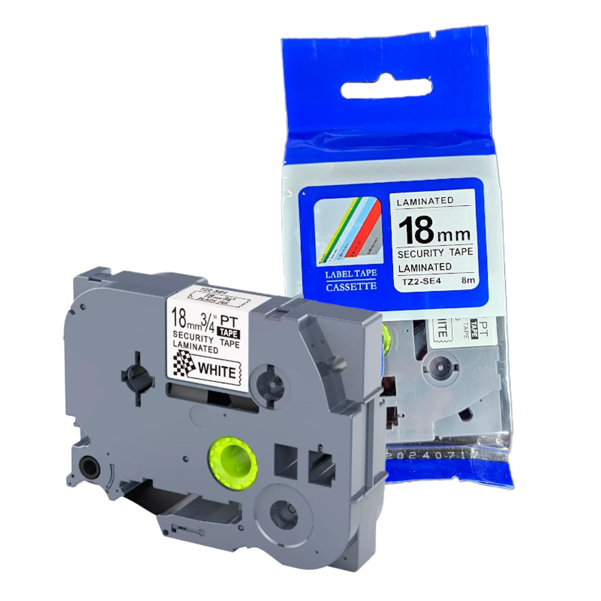 BROTHER - CINTA BROTHER COMPATIBLE TZ2-SE4 LETRA NEGRO SOBRE BLANCO