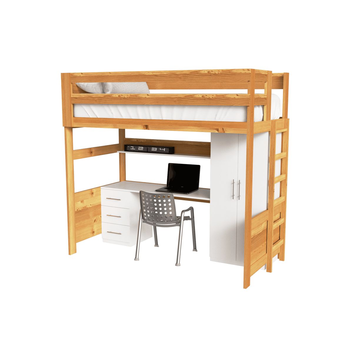 MUEBLES MACRUMO - Camarote de Pino + Escritorio Polaris