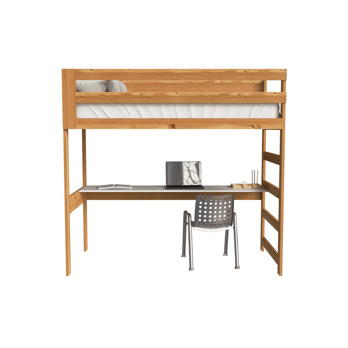 MUEBLES MACRUMO - Camarote de Pino + Escritorio Coral