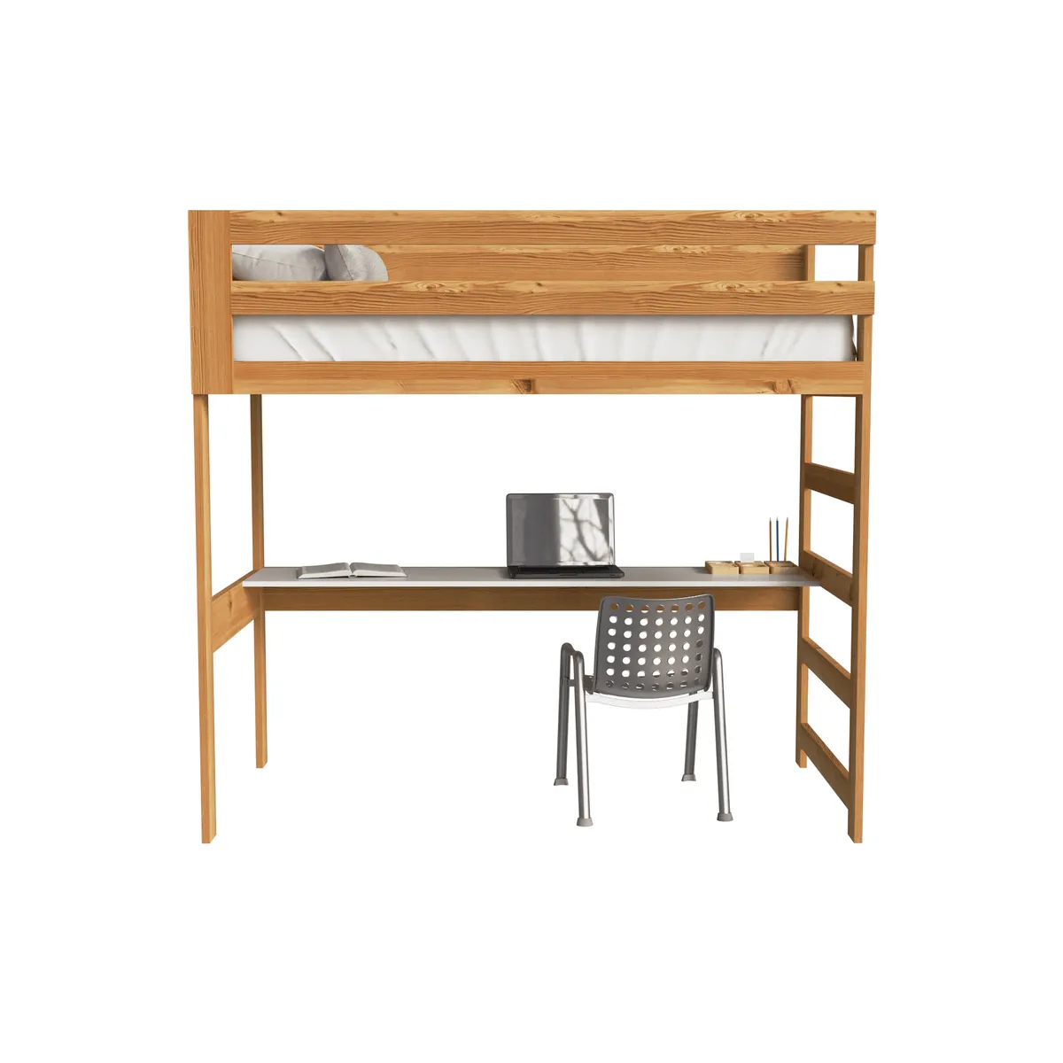 MUEBLES MACRUMO - Camarote de Pino + Escritorio Coral