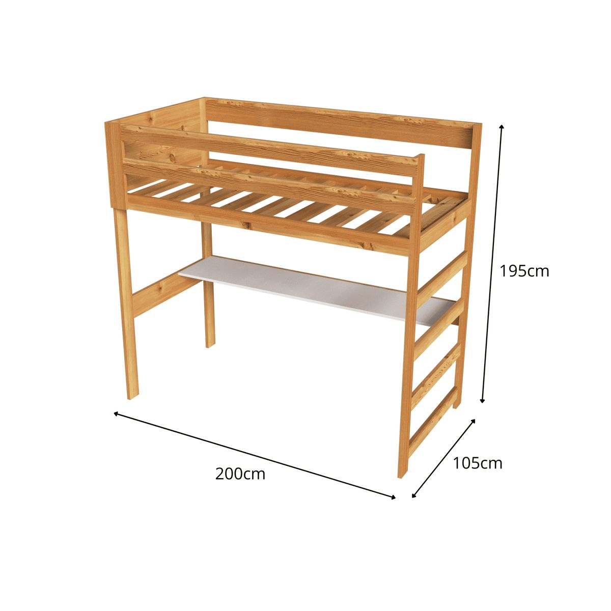 MUEBLES MACRUMO - Camarote de Pino + Escritorio Coral