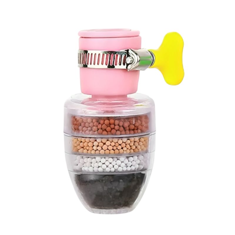 GENERICO - Caño Rociador Adaptador Rosado Filtro de Agua 6 capas