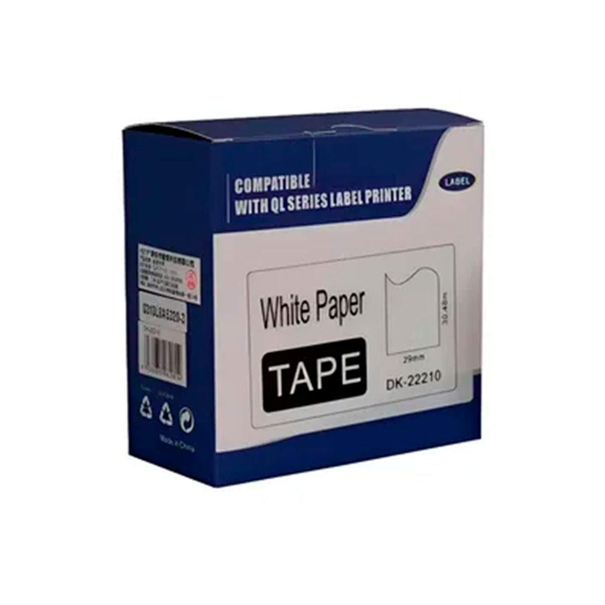 BROTHER - CINTA BROTHER COMPATIBLE DK-2210 TEXTO NEGRO SOBRE BLANCO