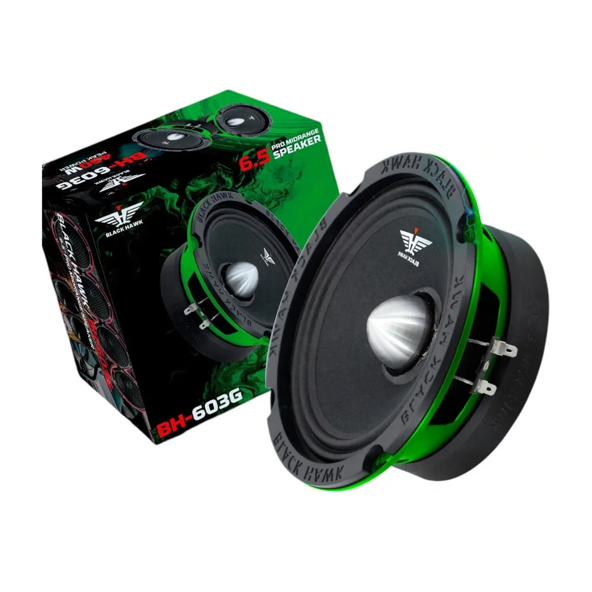 BLACK HAWK - Parlantes Medios Rango 6.5 Pulgadas Black Hawk 450W
