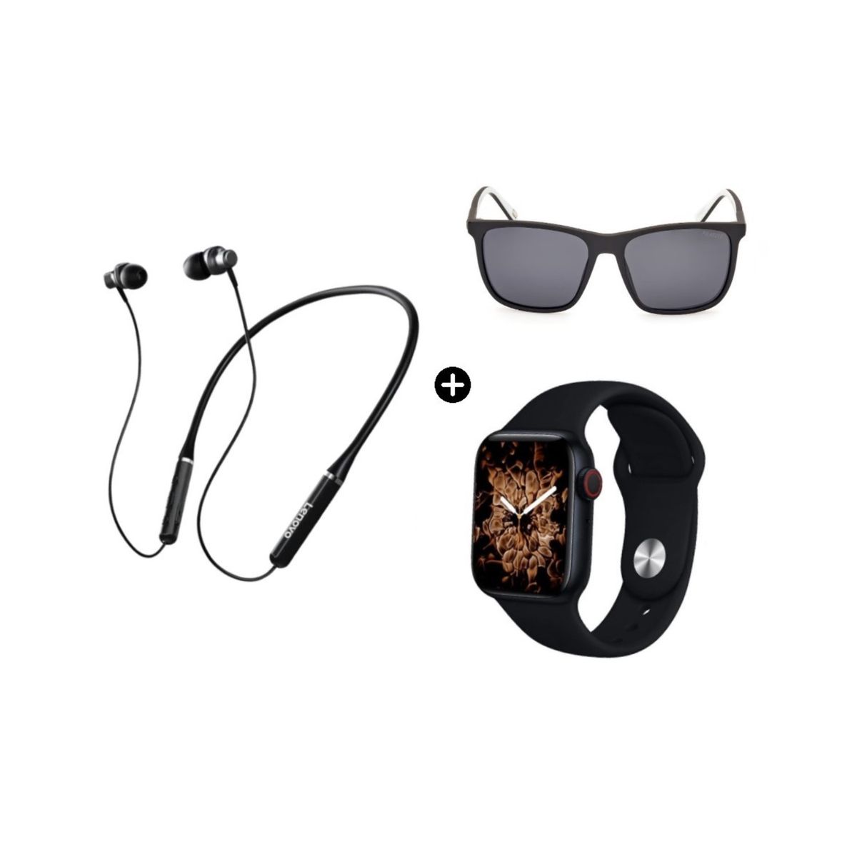 LENOVO - Audífono Lenovo HE05 BT + Smartwatch I8 Pro Max Serie 8 Negro+Lentes
