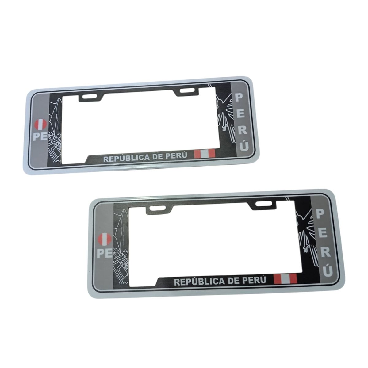 GENERICO - Portaplaca modelo europeo con diseño peruano
