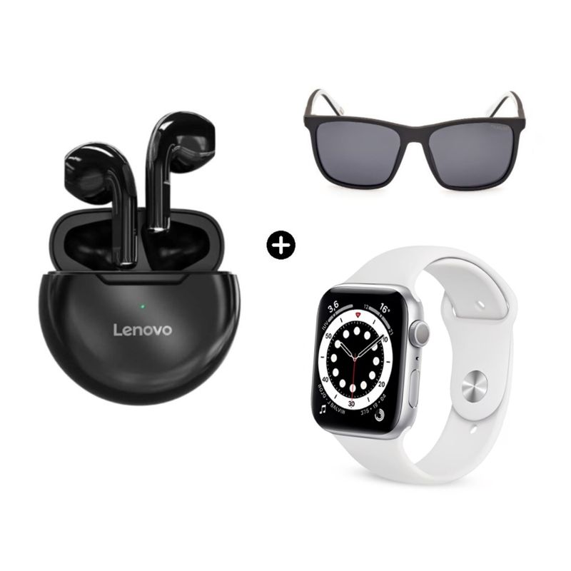 LENOVO - Audífono Lenovo HT38 BT + Smartwatch I9 Pro Max Serie 9 Blanco+ Lentes