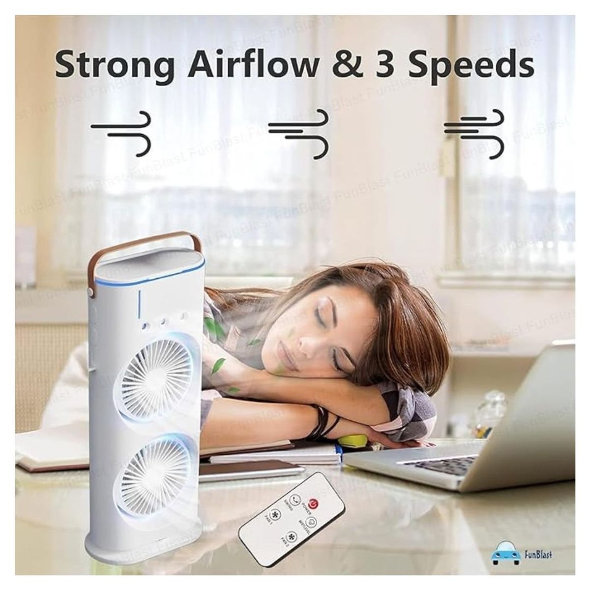 GENERICO - Ventilador Portátil COOL BREEZE 2 en 1