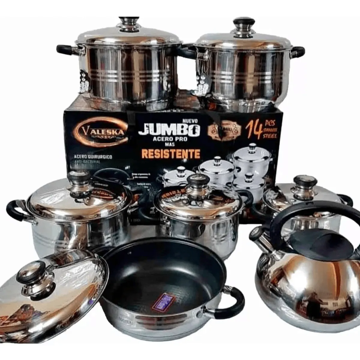 VALESKA - SET DE 14 PIEZAS ACERO INOXIDABLE VALESKA