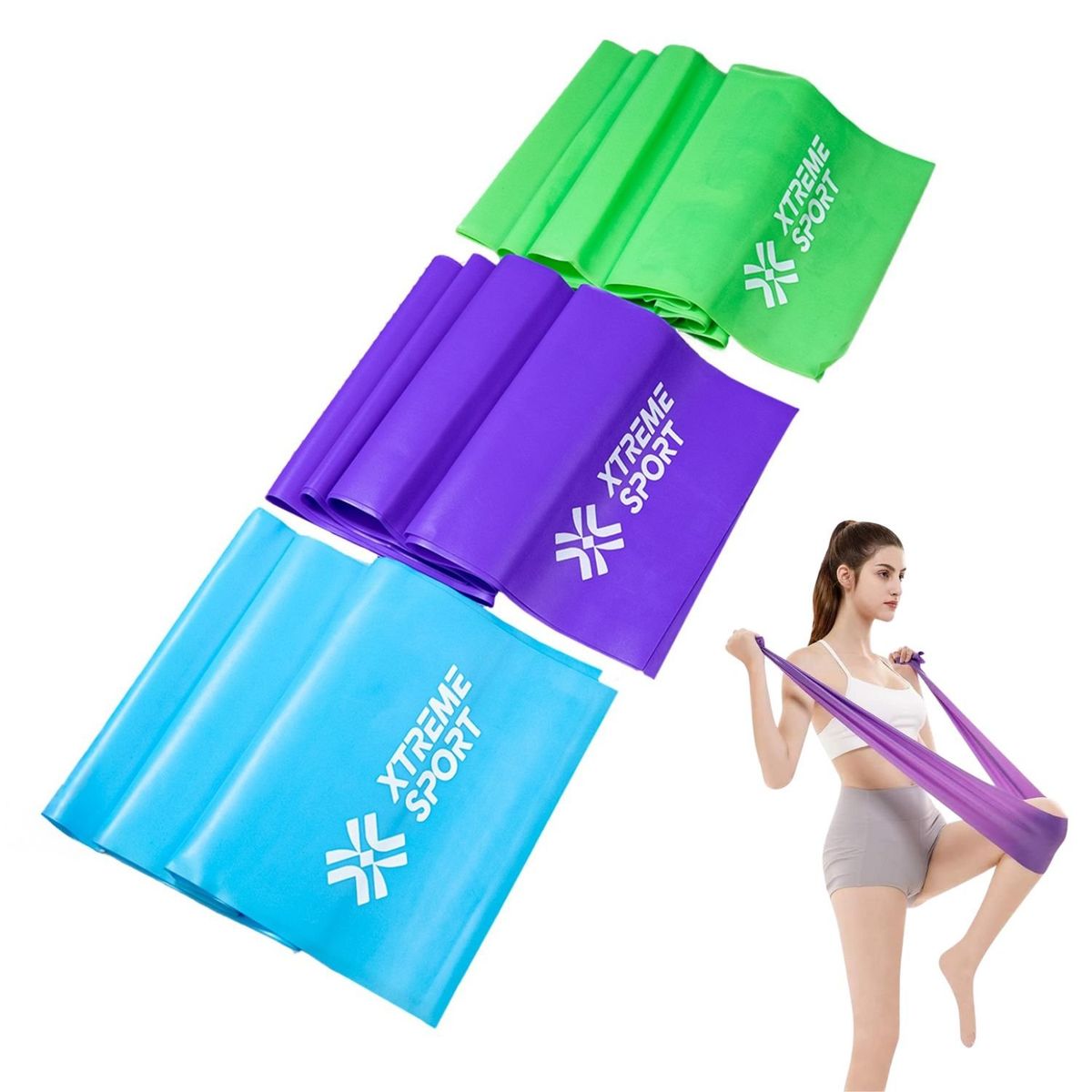 XTREME SPORT - Bandas Elasticas  Abiertas 150cm Entrenamiento y Terapia
