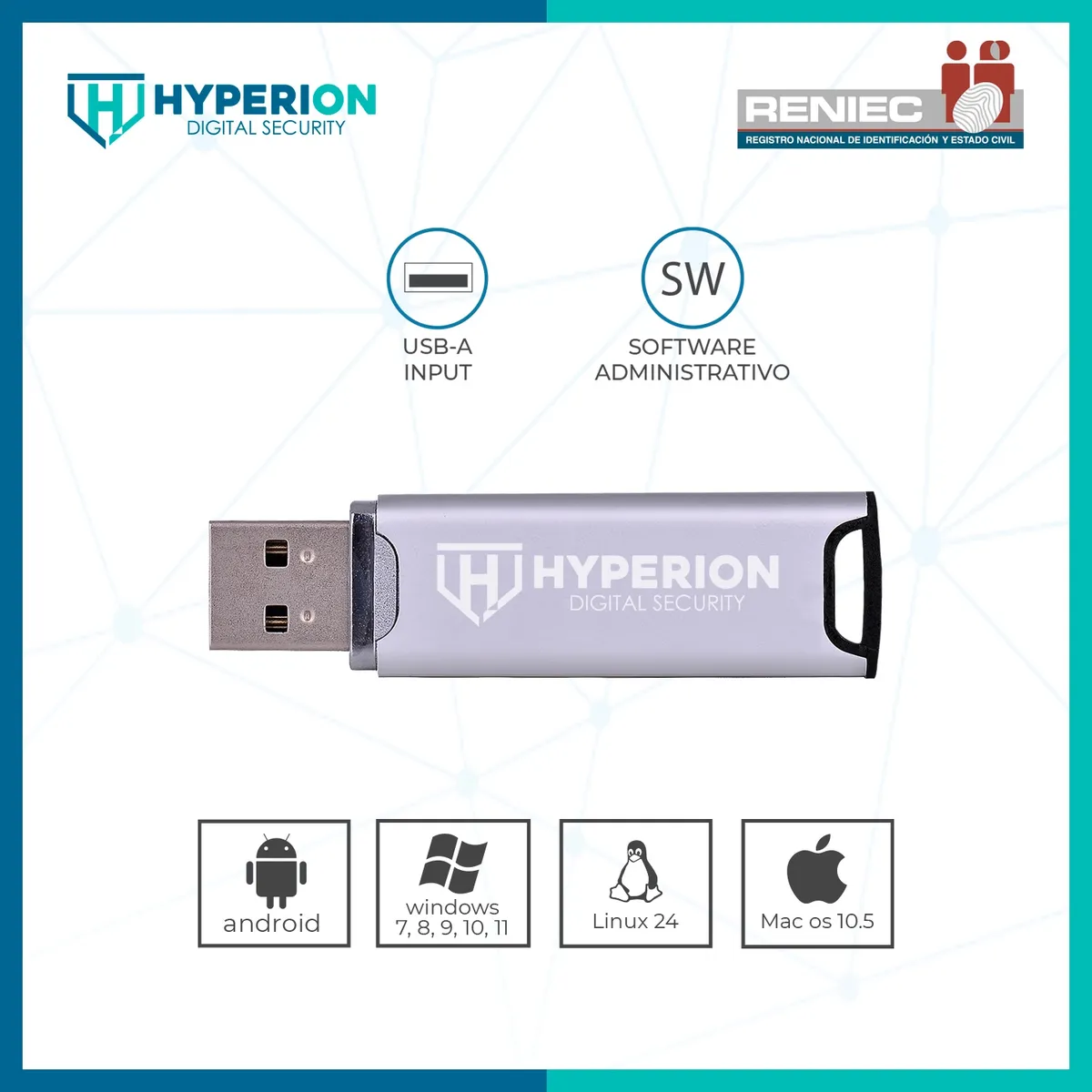 HYPERION DIGITAL SECURITY - Mtoken Criptográfico para Firma Digital - Longmai