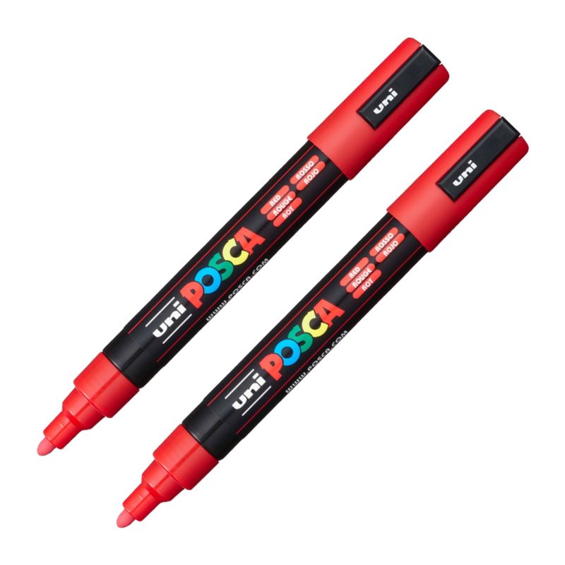 POSCA - POSCA Marcador PC-5M Rojo Pack x 2