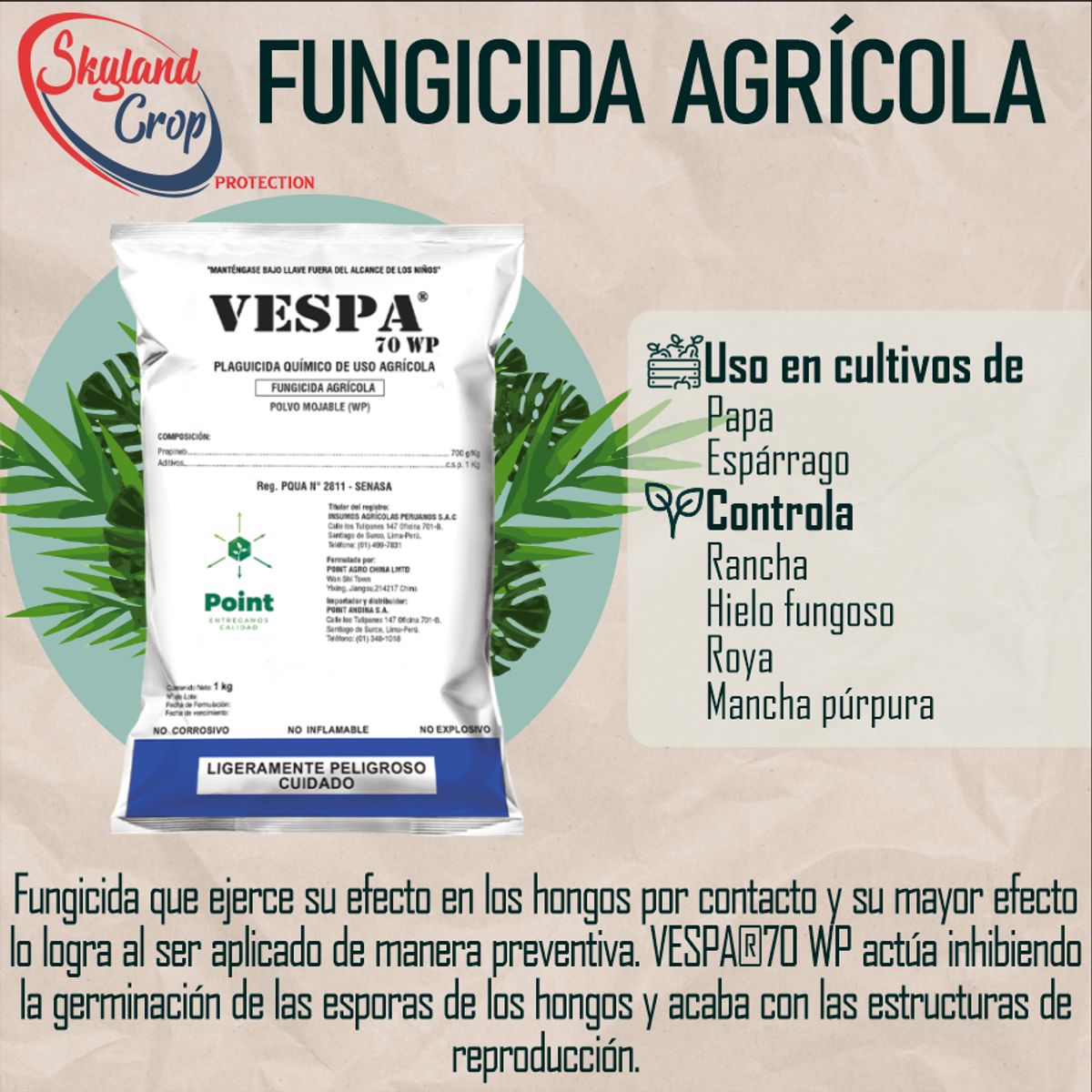 GENERICO - VESPA 70WP 1Kg FUNGICIDA AGRÍCOLA