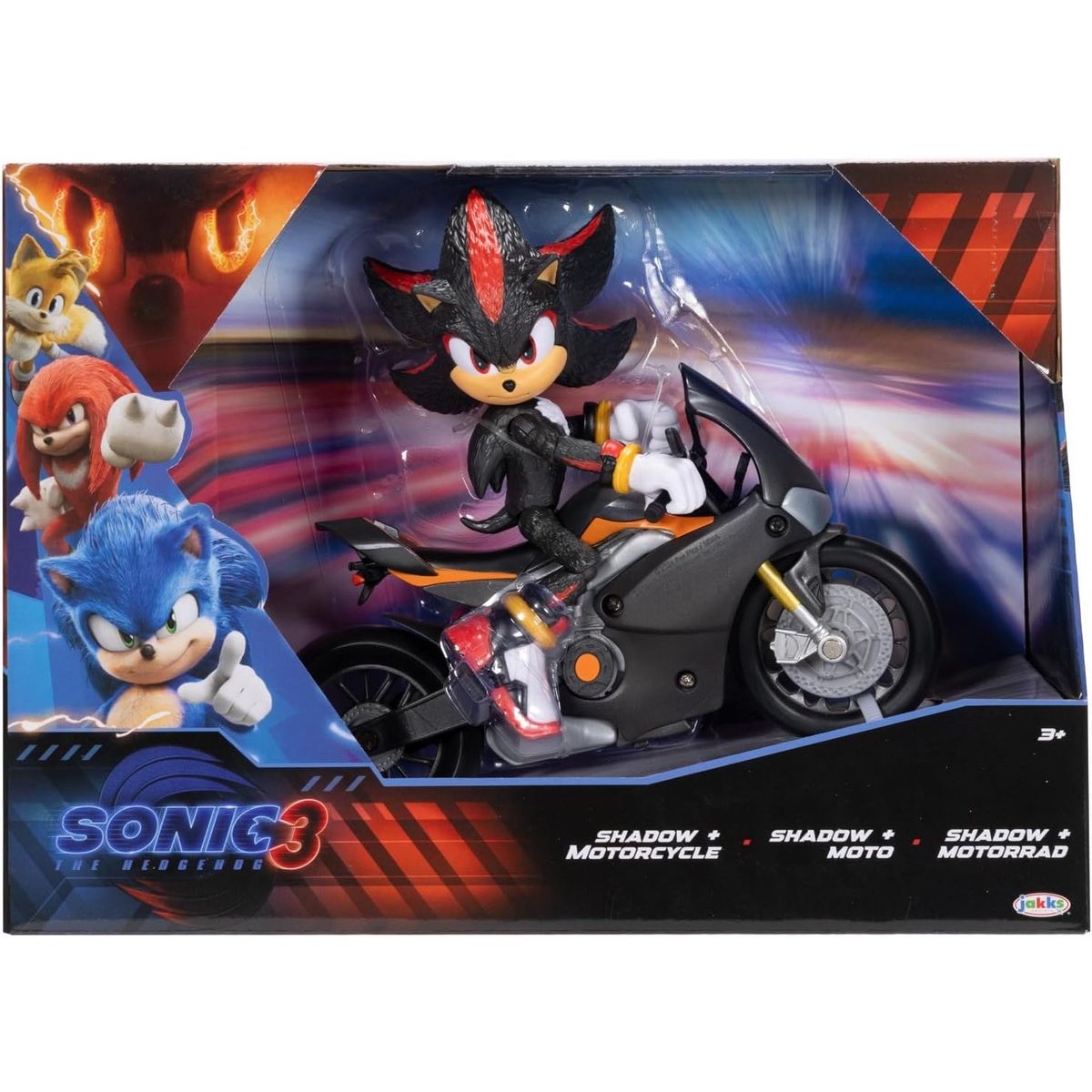 SONIC - Figura Movie Sonic the Hedgehog 3 Shadow con Motocicleta