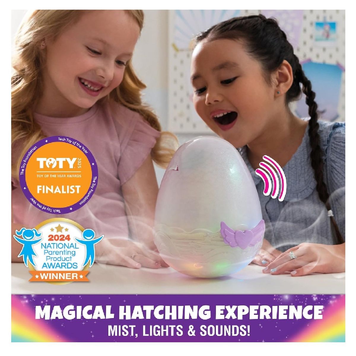 SPIN MASTER - Huevo Hatchimals Alive Interactivo Niebla Luces y Sonido