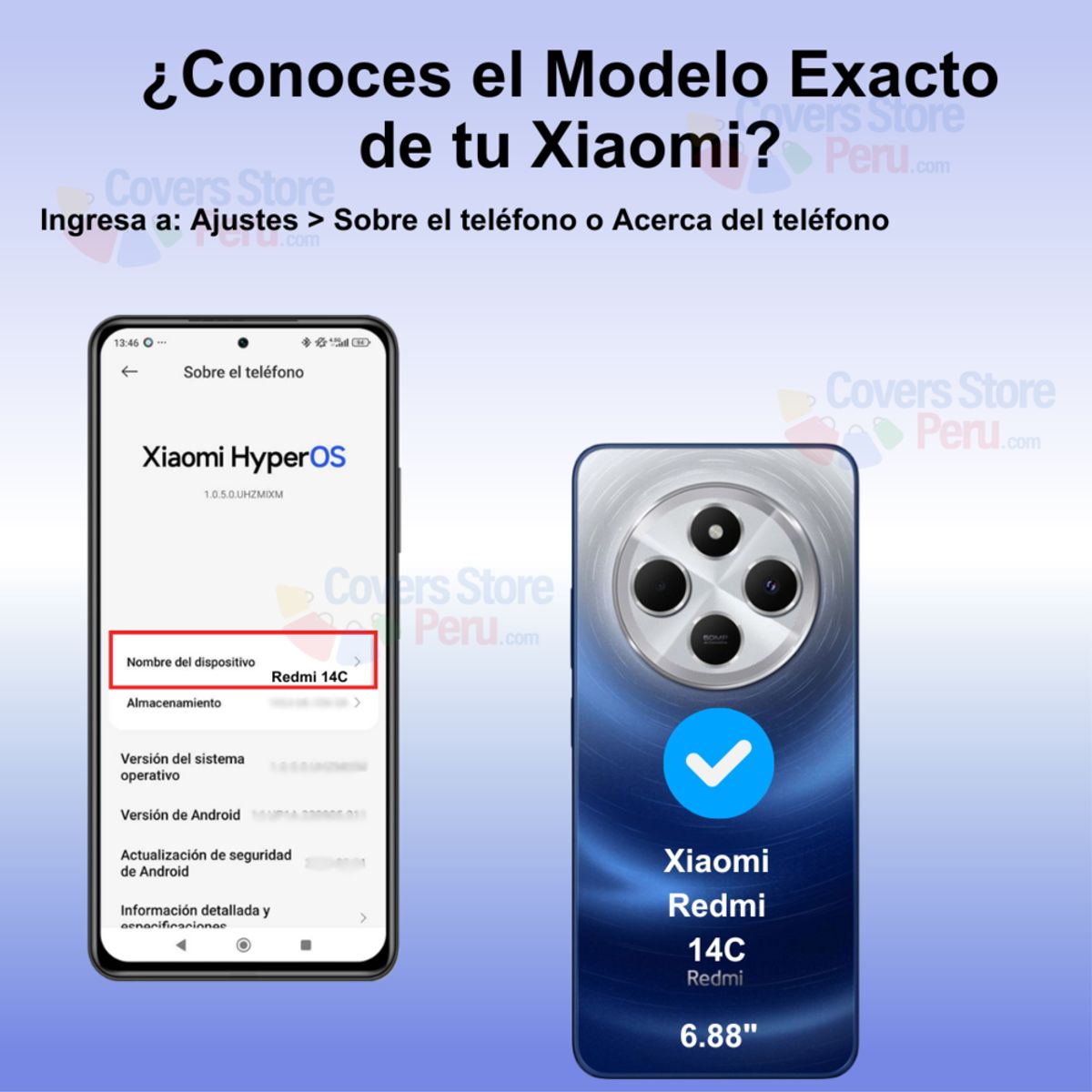 GENERICO - Funda para Xiaomi Redmi 14C Ahumado con Anillo Negro Antishock
