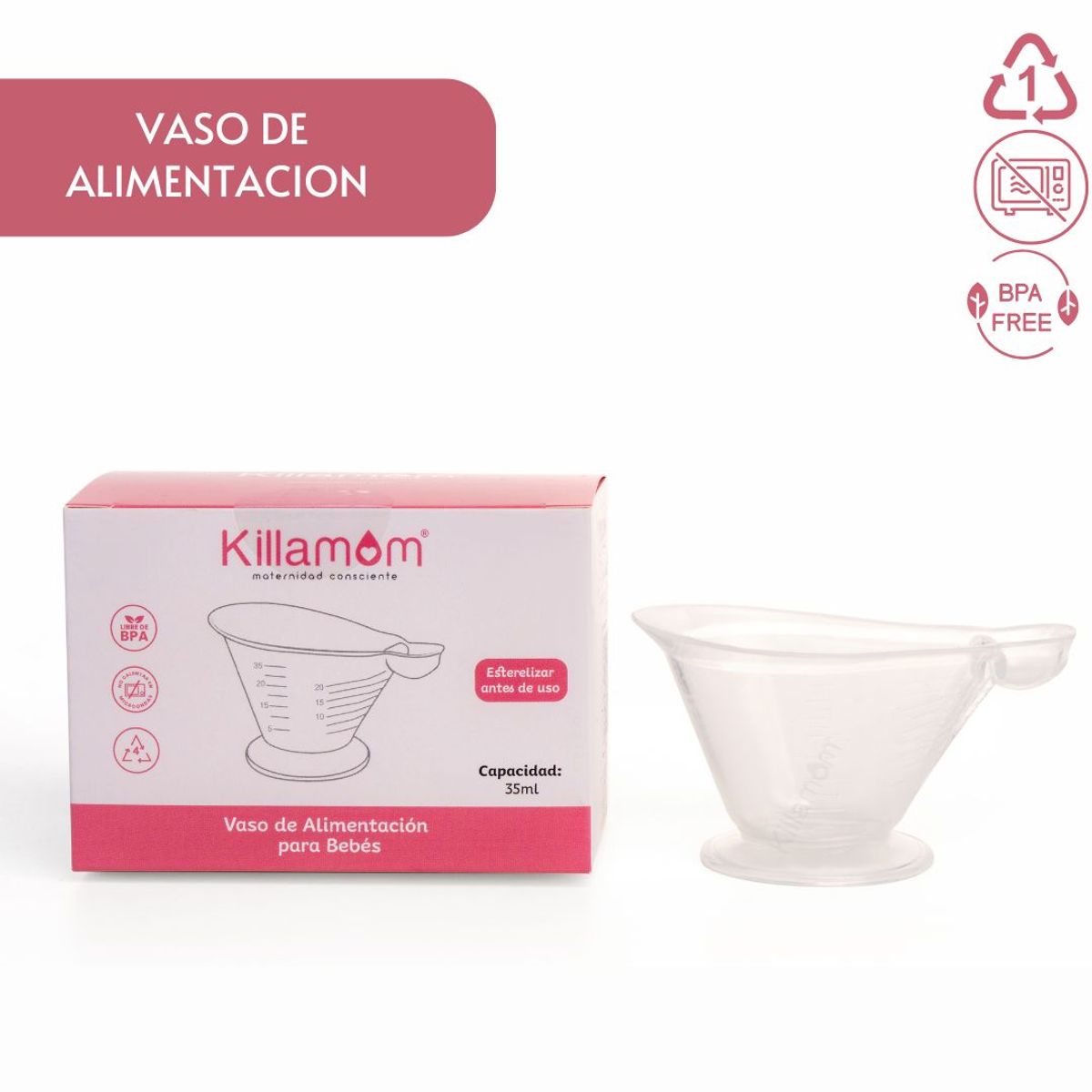 KILLAMOM - Vaso de alimentacion para leche materna -