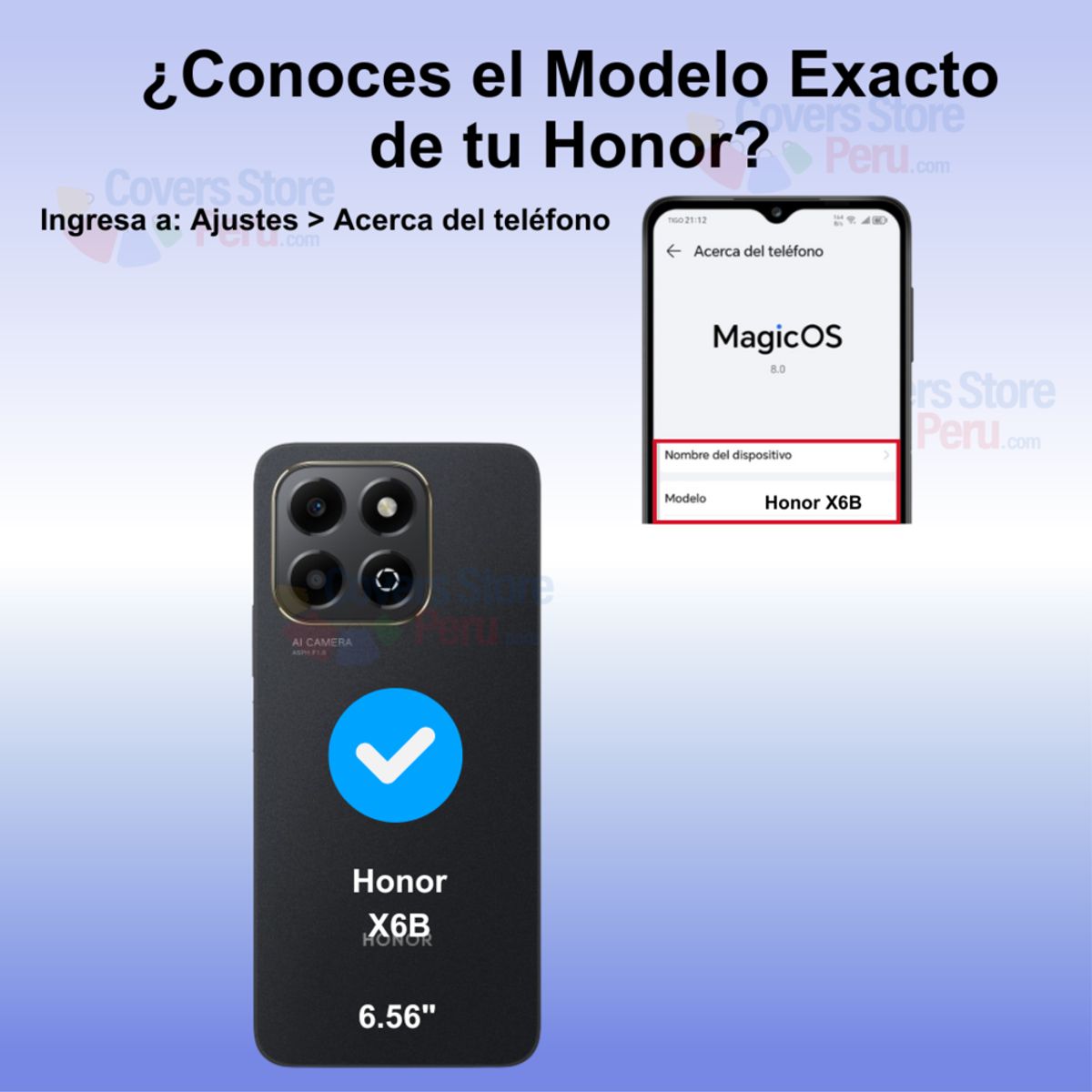 GENERICO - Funda para Honor X6B Ahumado con Anillo Negro Antishock Resistente
