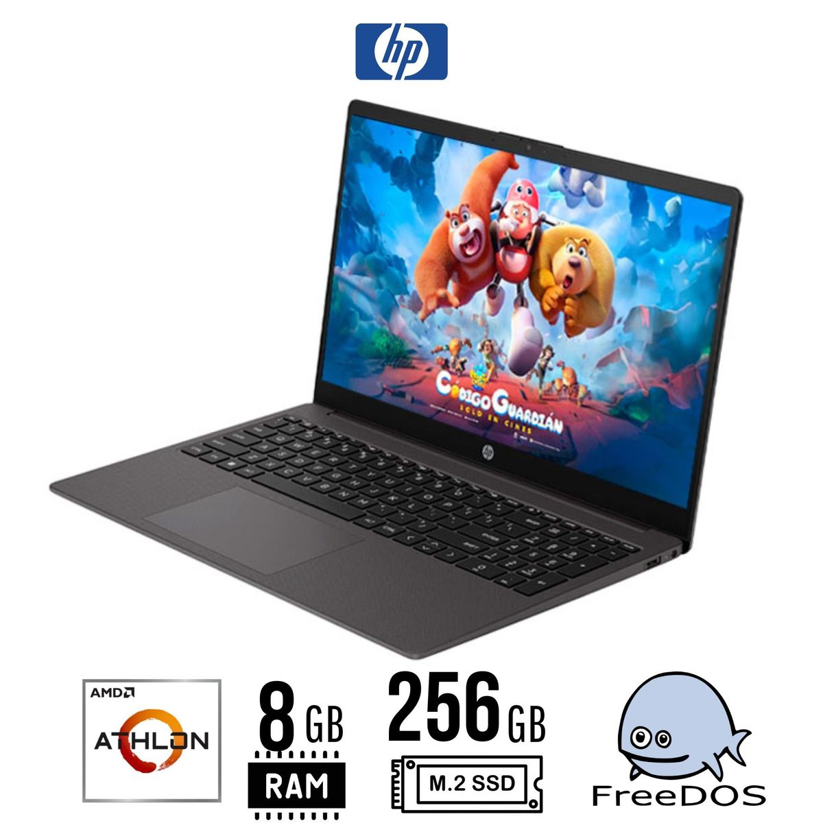 HP - Laptop  HP 255 G10 ATHLON 7120U 15,6" HD  8GB  256GB SSD  FREEDOS