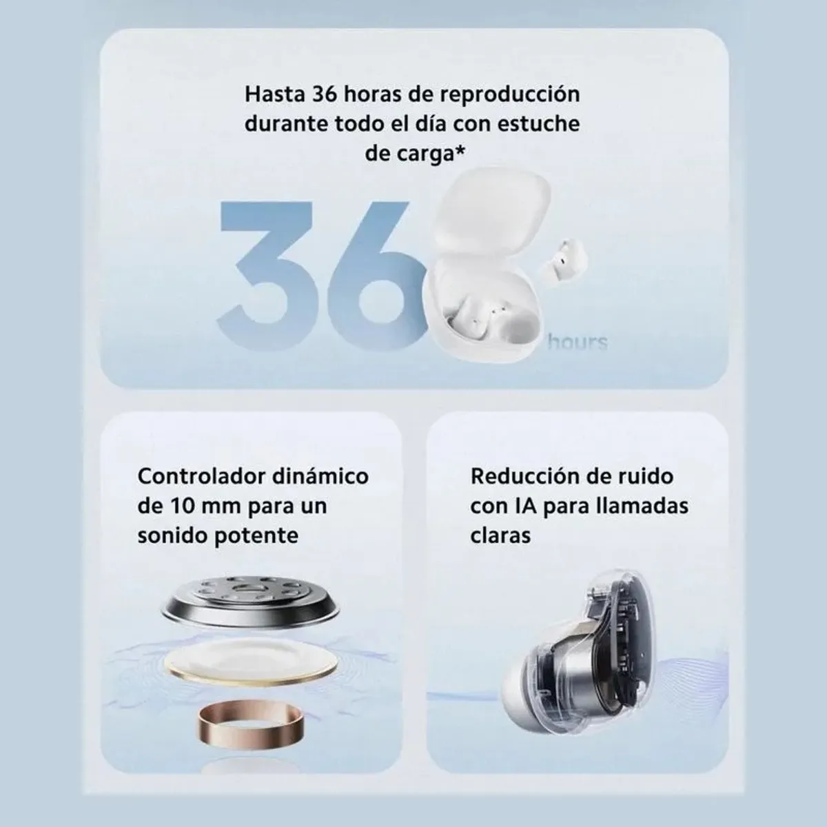 XIAOMI - Audifonos Xiaomi Redmi Buds 6 Play BT5.4 36hrs - rosa