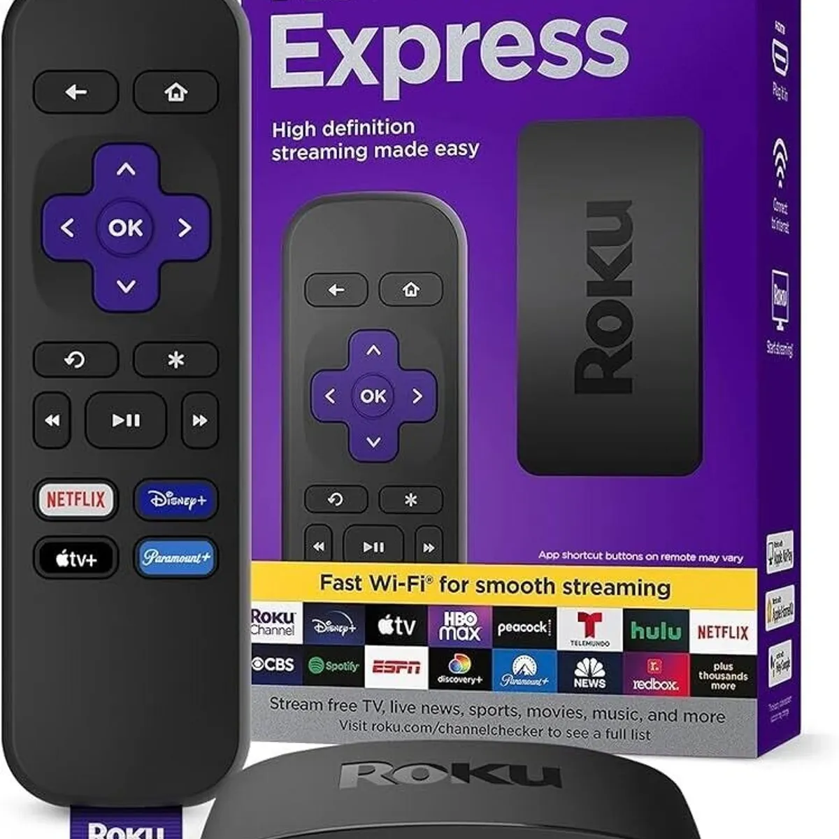ROKU - ROKU 3960X EXPRESS HD STREAMING 1080P DUAL-BAND WIFI