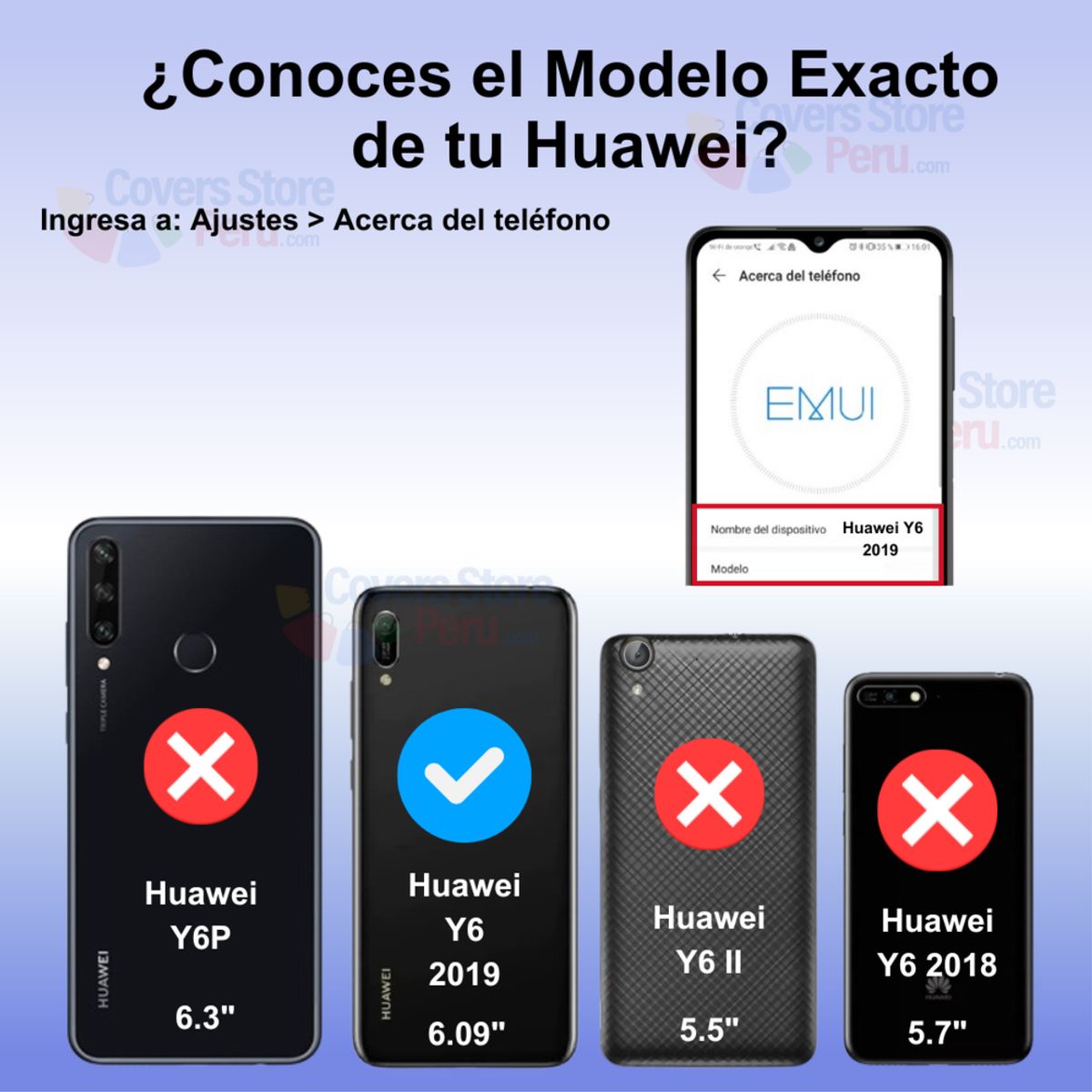 GENERICO - Funda para Huawei Y6 2019 Ahumado con Anillo Azul Antishock Resistente