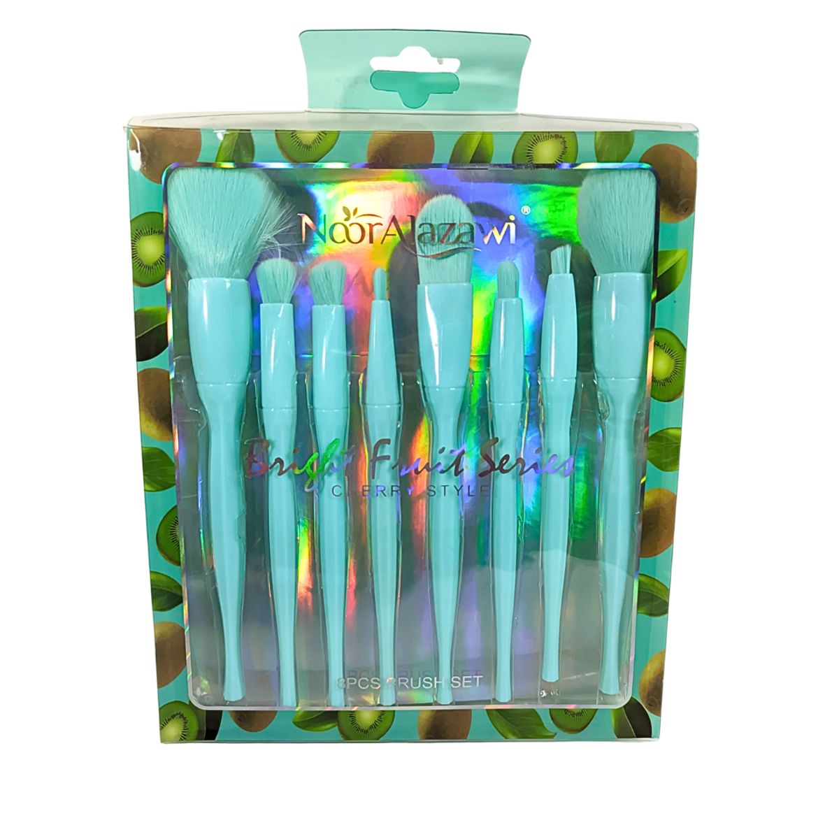 GENERICO - Juego de 8 Brochas rostro y ojos VERDE