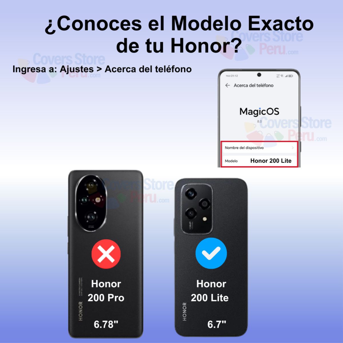 GENERICO - Funda para Honor 200 Lite Ahumado con Anillo Negro Antishock