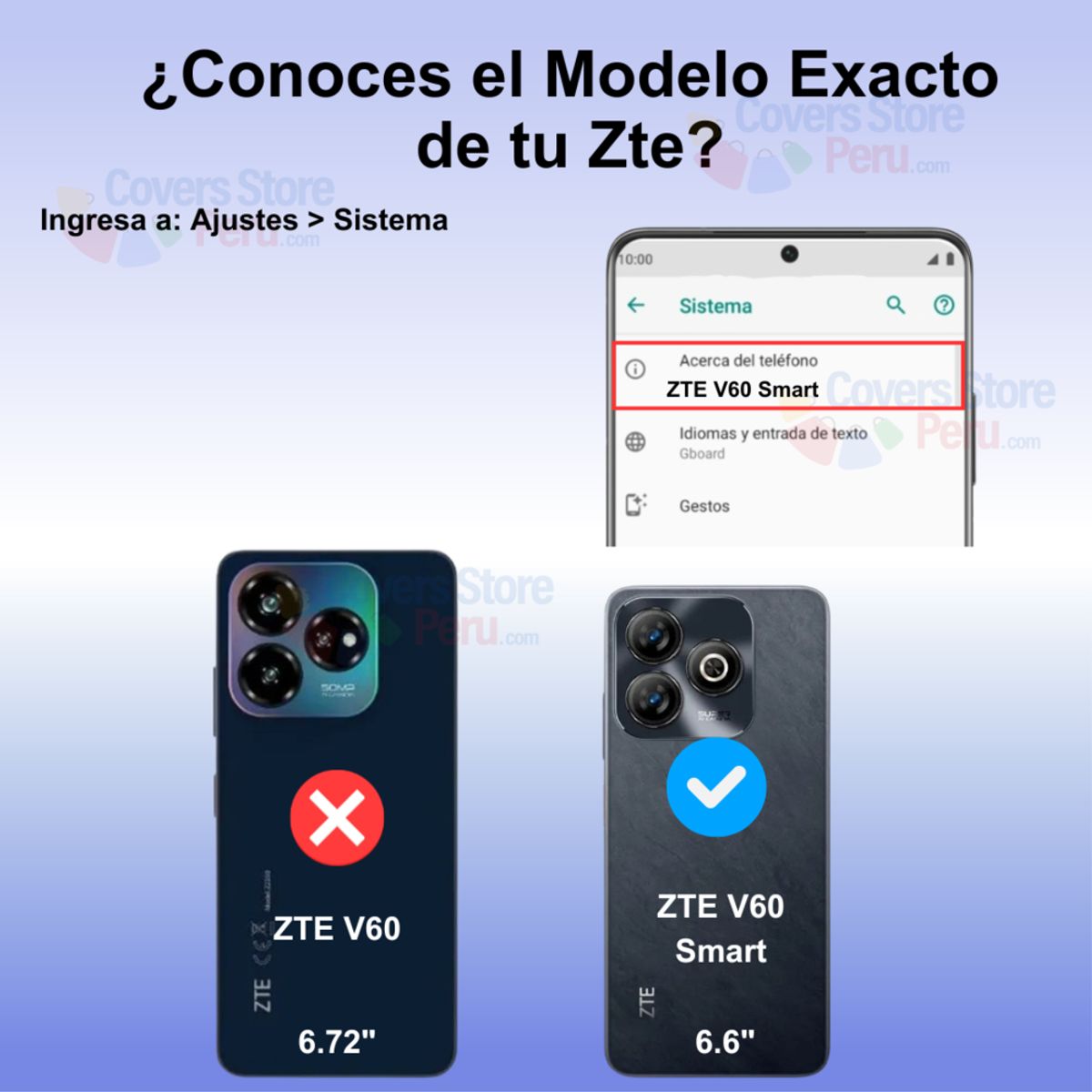 GENERICO - Funda para Zte V60 SMART Ahumado con Anillo Azul Antishock Resistente