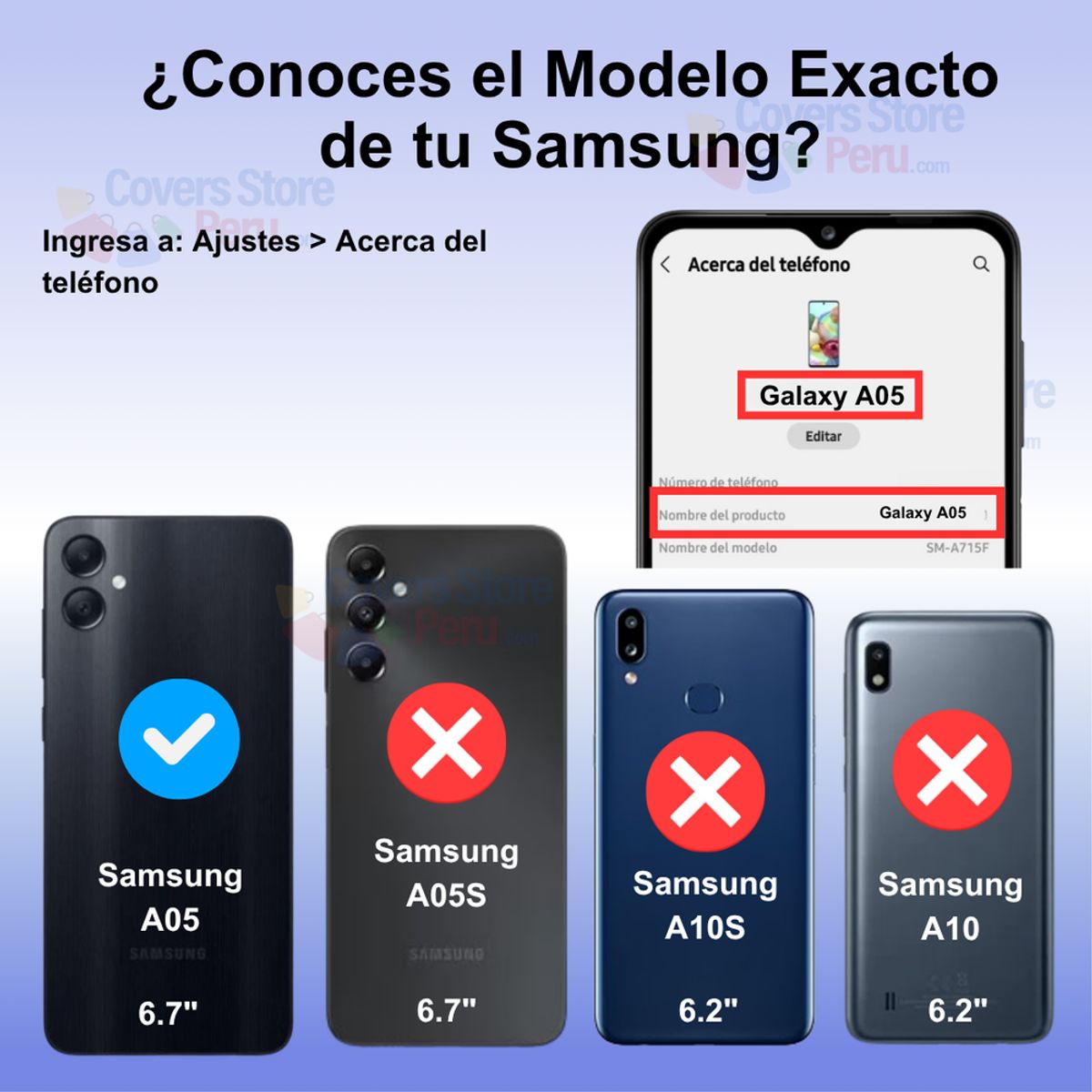 GENERICO - Funda para Samsung A05 Ahumado con Anillo Rojo Antishock Resistente