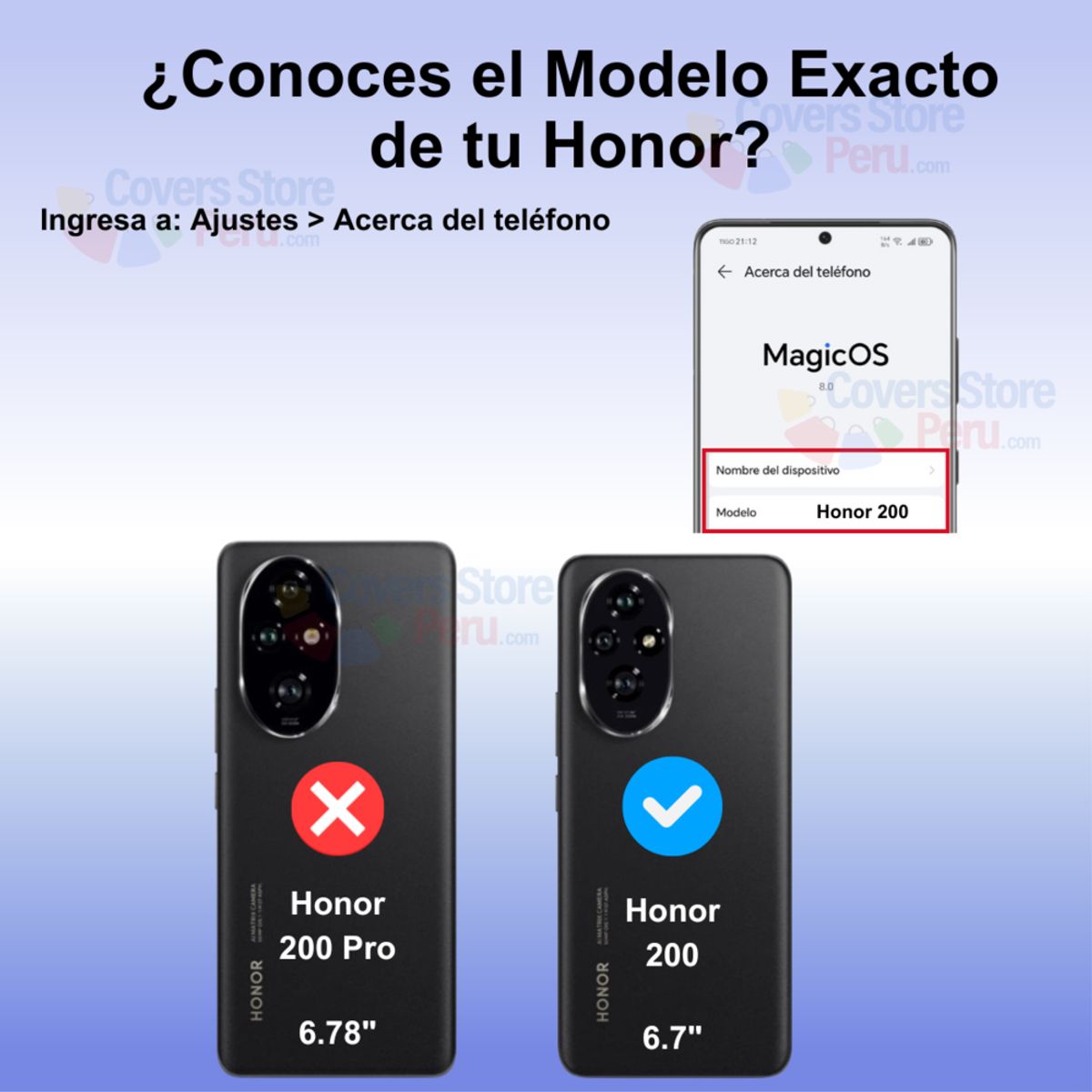 GENERICO - Funda para Honor 200 Ahumado con Anillo Rojo Antishock Resistente