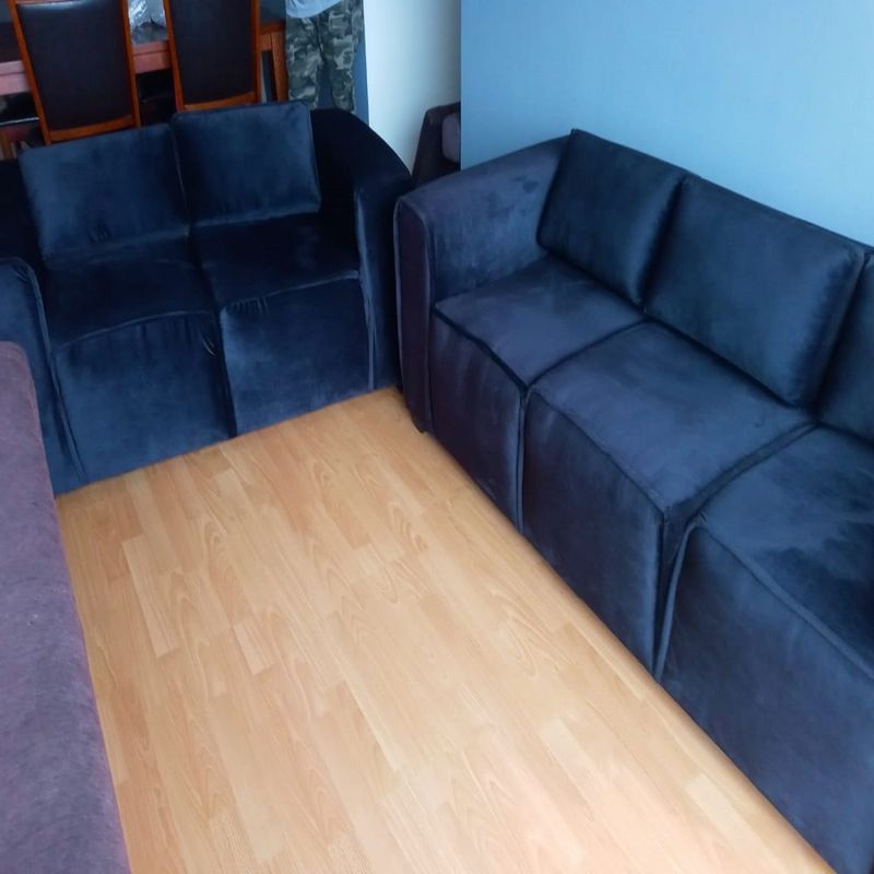 MOBILIARI - MP OUTLET JUEGO DE SALA 3 2 BEKVAM - NEGRO