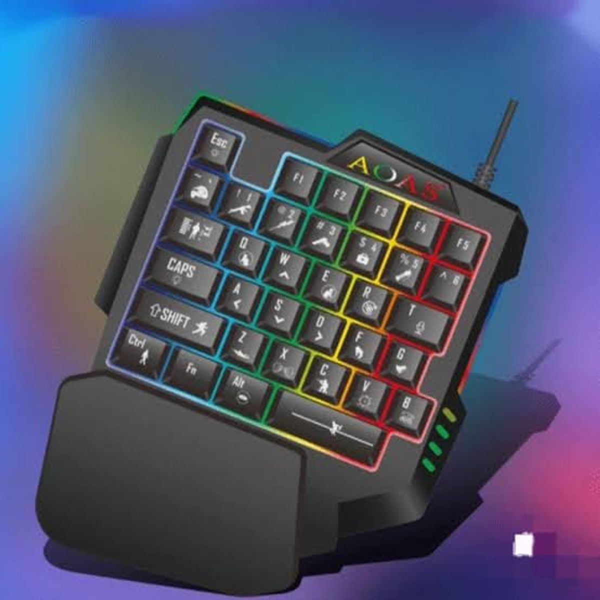 OEM - Teclado Gamer Rg Aoas 1 Mano Luces Reposador M-1100