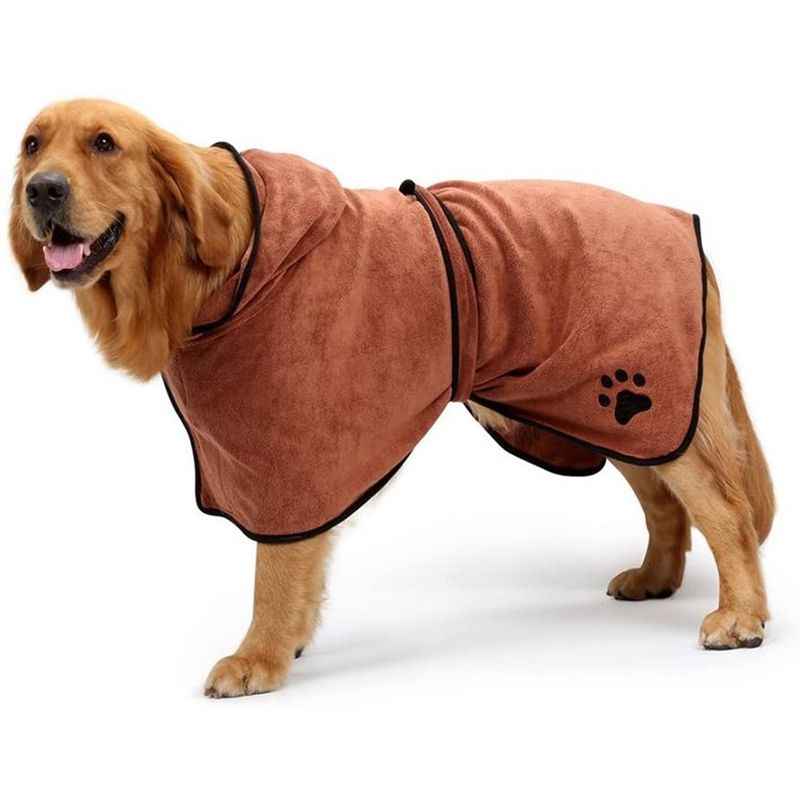 GENERICO - Toalla Bata para mascota Marrón - Talla L