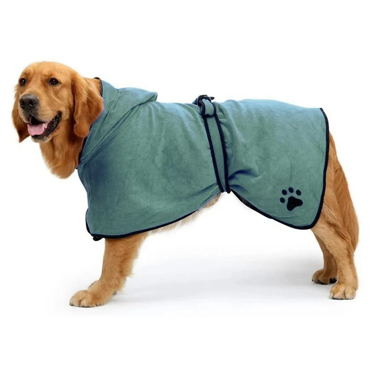 GENERICO - Toalla Bata para mascota Verde - Talla S