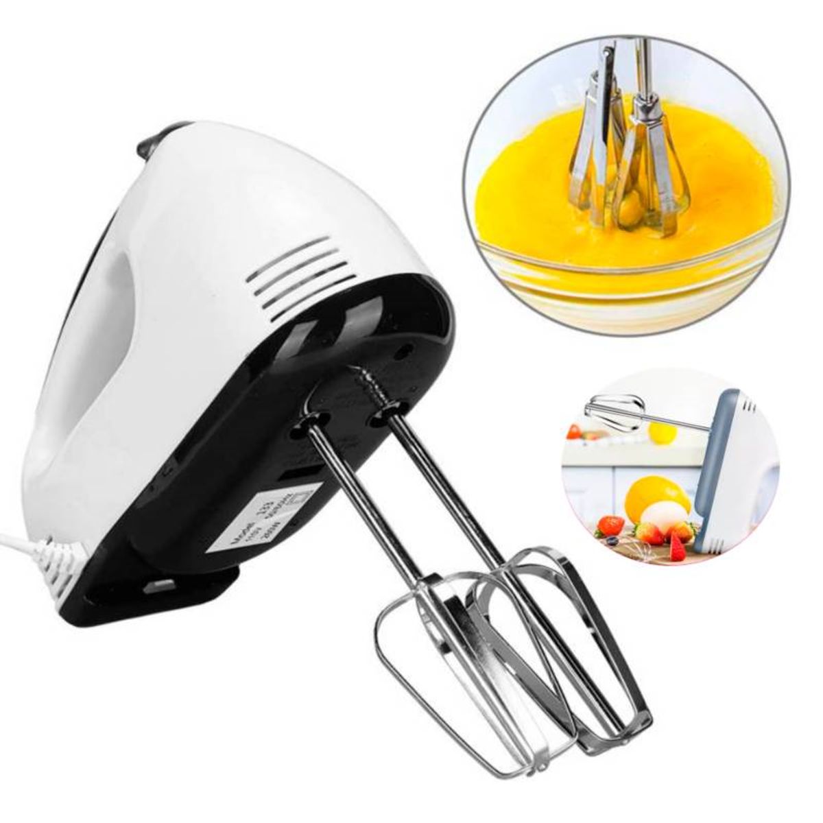 GENERICO - BATIDORA DE MANO DE 7 VELOCIDADES ELECTRICA DE 260W