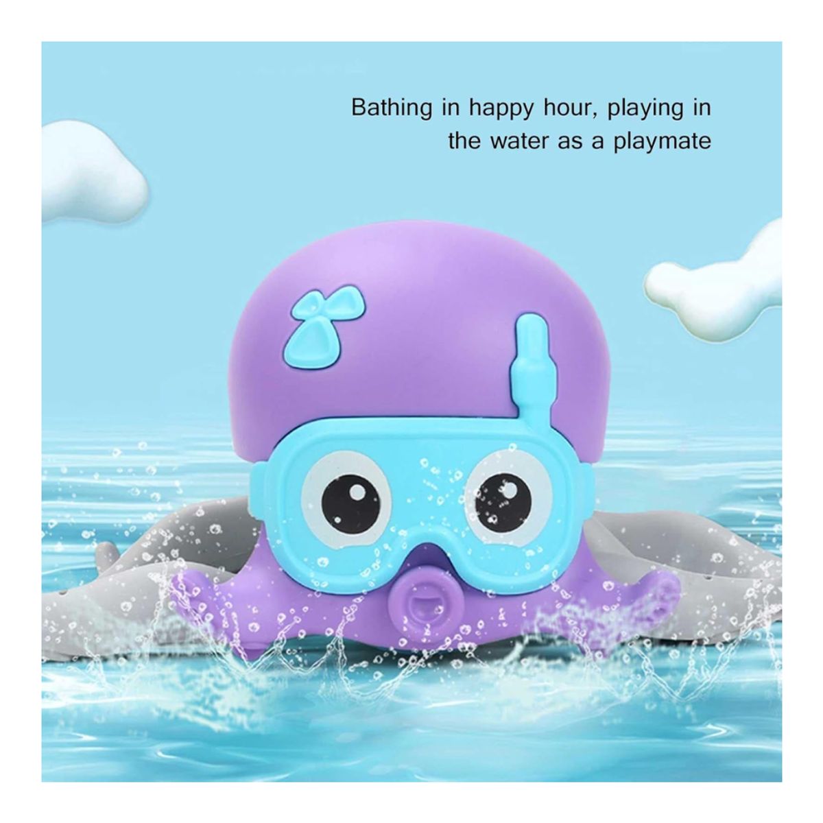 GENERICO - Pulpo nadador para niños juguetes de baño y piscina - Lila