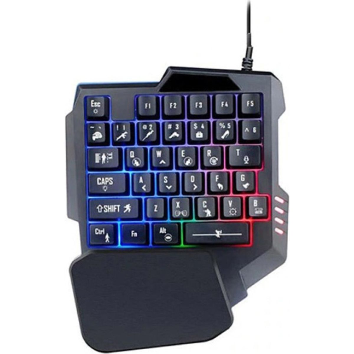 OEM - Teclado Gamer Rg Aoas 1 Mano Luces Reposador M-1100