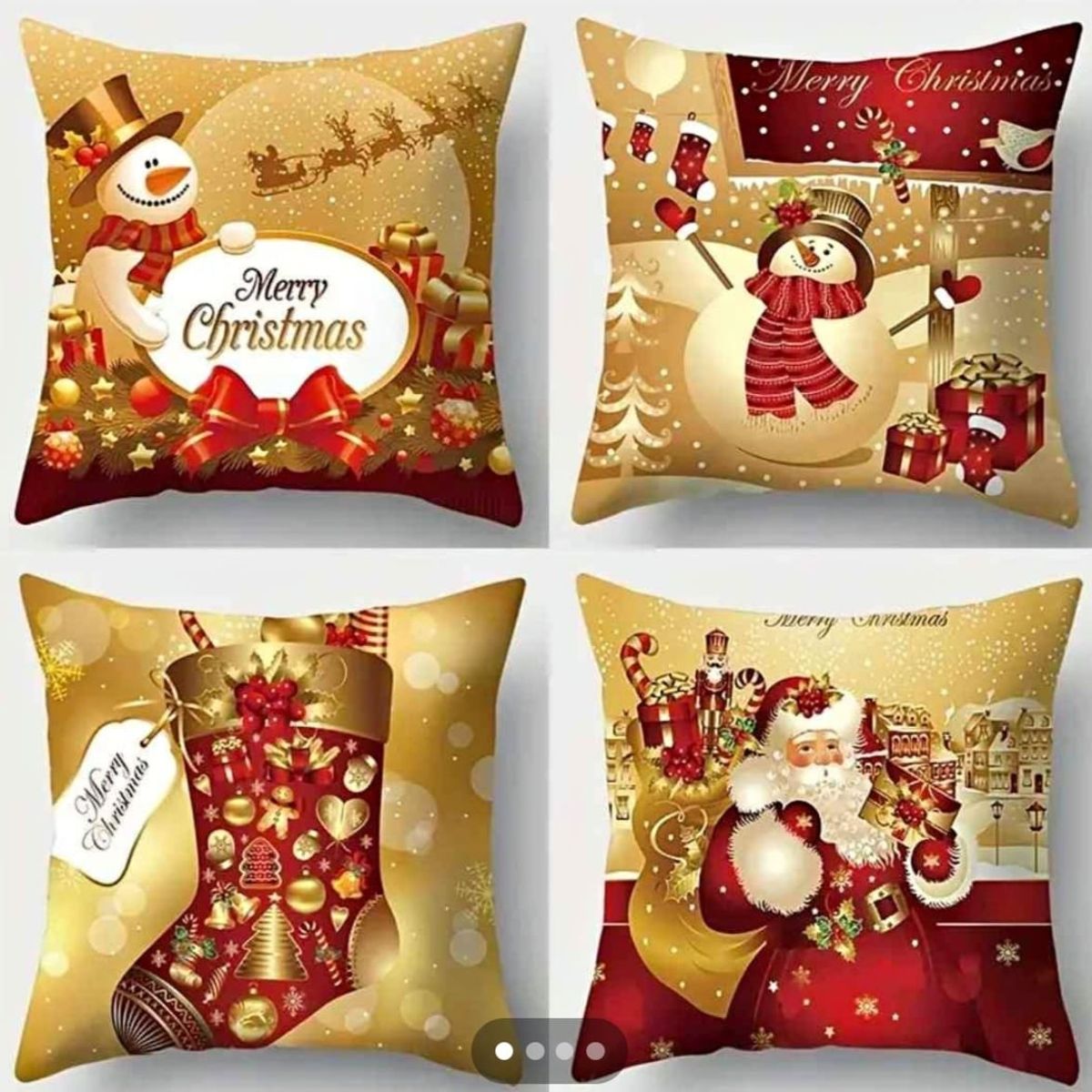 GENERICO - Cojin Navideños pack de 4 - MODELO AL AZAR