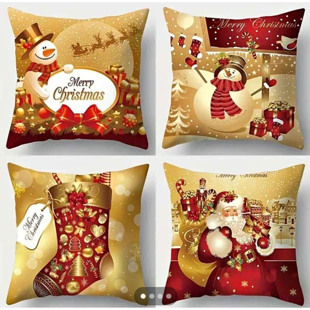 GENERICO - Cojin Navideños pack de 4 - MODELO AL AZAR