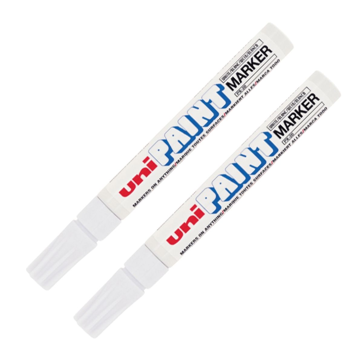 UNI BALL - UNI PX-20 Marcador de pintura permanente Blanco Pack x 2